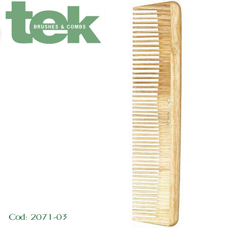 Peigne spécial boucles en bois naturel naturel: Tek