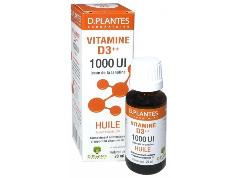 D.Plantes  Vitamine D3 1000 UI Huile 20 ml  Boutique bio