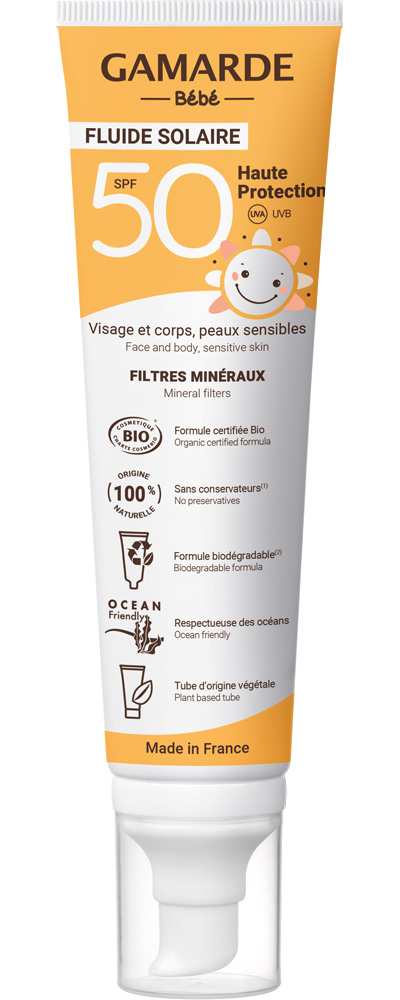 GamARde - Fluide solaire bébé SPF 50 Haute Protection 100 ml