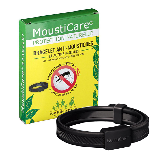 Mousticare - Bracelet Anti-Moustiques ajustable Noir - Boutique bio