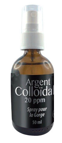 Spray gorge Argent colloïdal 20ppm 50 ml