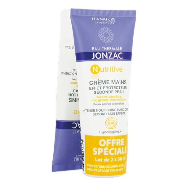 Jonzac - Duo crèmes mains Nutritive 2 x 50 ml - Boutique bio