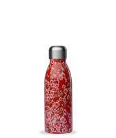 Bouteille inox simple paroi Flowers rouge 500 ml