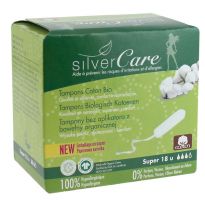 Tampons Flux Super sans applicateur en coton bio 18 unités