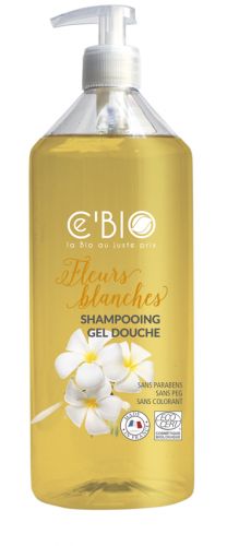 Shampoing douche fleurs blanches 500 ml Ce\'Bio