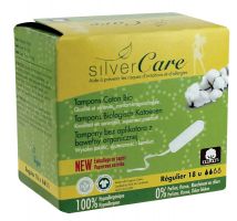 Tampons Flux régulier sans applicateur en coton bio 18 unités
