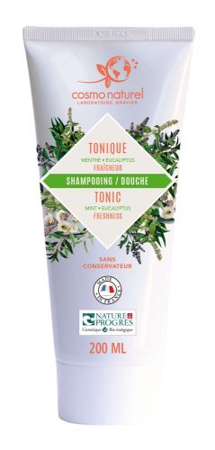Shampoing Douche Tonique Menthe Eucalyptus Cosmo Naturel 200 ml