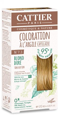 Coloration à l\'argile Ton sur Ton Blond Doré 7.3