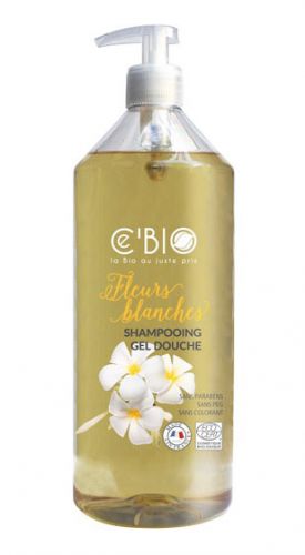 Shampooing douche fleurs blanches 1L Ce\'Bio