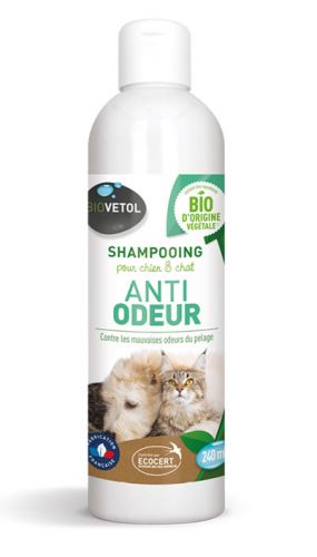 Shampoing anti-odeur pour Chien et chat 240 ml
