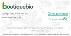 Chèque cadeau d'une valeur de 45€